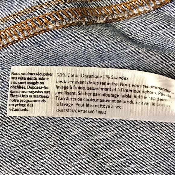 Eileen Fisher Classic Straight Leg Distressed Denim Jeans Size 6, runs large - Picture 6 of 14